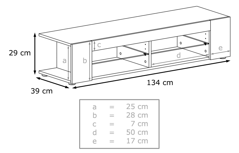 dimensions du meuble télé